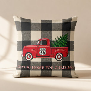Gezellige Route 66 Kerst Home Accent Kussen
