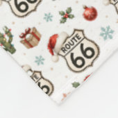 Gezellige Route 66 Kersthutherinneringen Fleece Deken (Hoek)