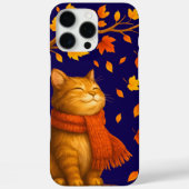 Gezellige Royal Blue Autumnal Schattigee Cat Case-Mate iPhone Case (Achterkant)