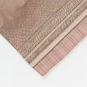 Gezellige Roze Bloem Fleece Deken (Hoek)