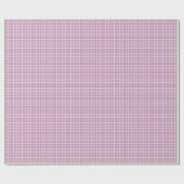 Gezellige roze en blauwe tartan cadeaupapier (Vlak)
