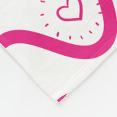 Gezellige Roze Golven & Harten Patroon Deken (Hoek)