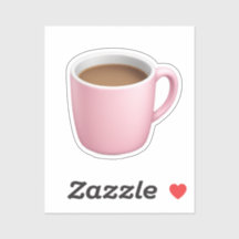 Gezellige Roze Koffie Mok Emoji