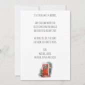 Gezellige Rustieke Boerderij Land Waterverf Kerstm Feestdagenkaart (Achterkant)