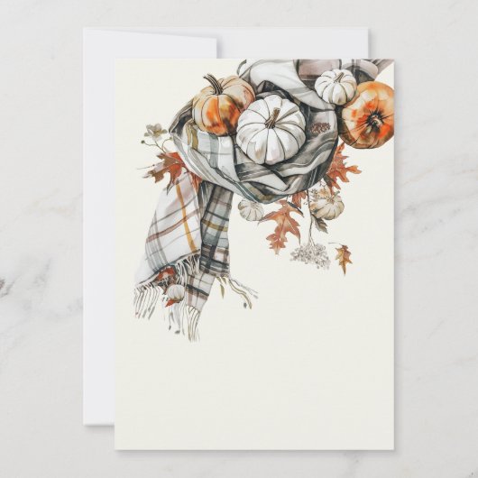 Gezellige Rustieke Herfst 5x7 Dinner Menu Kaart (Achterkant)