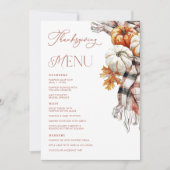 Gezellige Rustieke Herfst 5x7 Thanksgiving Dinner  Kaart (Voorkant)
