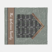 Gezellige rustieke huis familienaam fleece deken (Voorkant (Horizontaal))