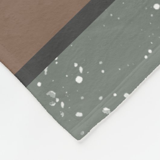 Gezellige rustieke huis familienaam fleece deken (Hoek)