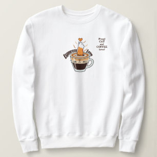 Gezellige Rustieke Kat Koffie Liefhebber Grappige  Trui