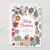 Gezellige rustieke kerst feestdagenkaart (Voorkant)