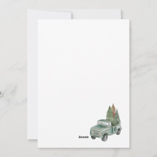 Gezellige rustieke kerst feestdagenkaart (Achterkant)