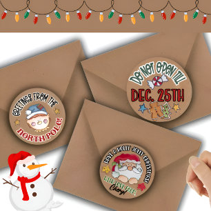 Gezellige Rustieke Kerst Kraft Theme Classic Stick Labels