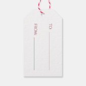 Gezellige rustieke kerstvakantie cadeaulabel (Achterkant)