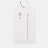 Gezellige rustieke kerstvakantie cadeaulabel (Achterkant)