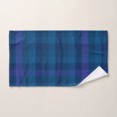Gezellige rustieke marineblauwe geometrische ruitp bad handdoek (Handdoek)