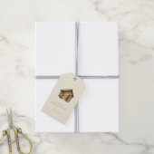Gezellige Rustieke Waterverf Chalet Cadeaulabel (Met Touw)