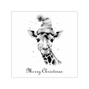 Gezellige Safari Kerstmis, op maat Zelfinktende Stempel