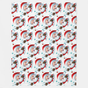 Gezellige Santa Fleece deken