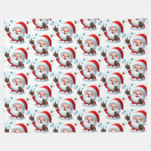 Gezellige Santa Fleece deken (Voorkant (Horizontaal))