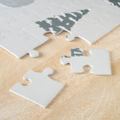 Gezellige schaatsbaan Winter illustratie Legpuzzel (Zijkant)