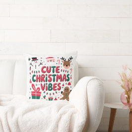 Gezellige "Schattige Kerstsfeer" Worpkussen Kussen