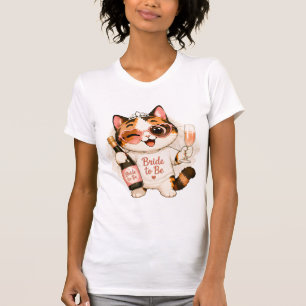 Gezellige Schattige Lapjeskat Bruid te zijn T-shirt