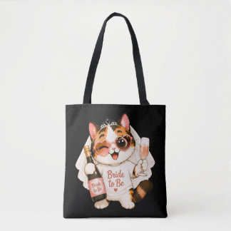 Gezellige Schattige Lapjeskat Bruid te zijn  Tote Bag