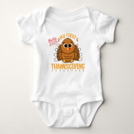 Gezellige & Schattigee Baby's Eerste Thanksgiving  Romper