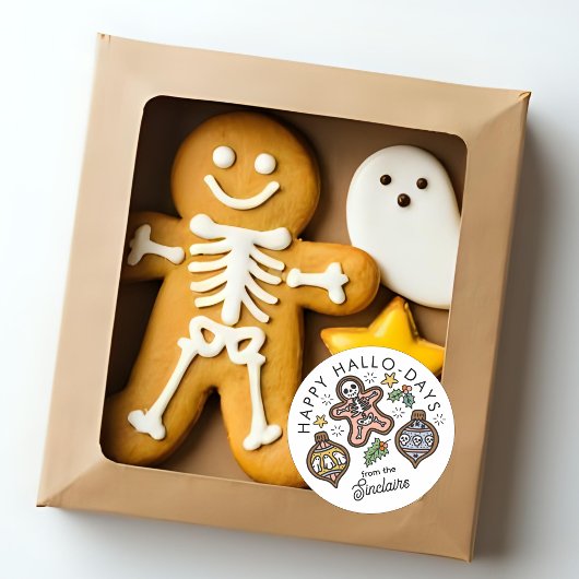 Gezellige Schattigee Halloween Christmas Envelope Ronde Sticker