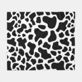 Gezellige Schattigee Koe Dierenprint Fleece Deken (Voorkant (Horizontaal))