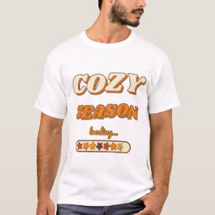 Gezellige Seizoen Loading... Retro 70s Herfst Typo T-shirt