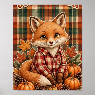 Gezellige Seizoen — Plaid Vos Herfst Kunst Poster