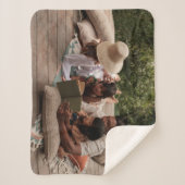Gezellige sherpa gepersonaliseerde foto deken - aa (Voorkant)