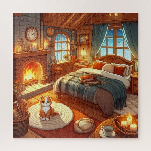 Gezellige slaapkamer puzzel (Verticaal)