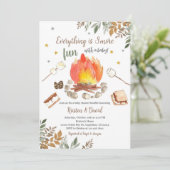 Gezellige S'mores Herfst Baby Shower Kaart (Staand voorkant)