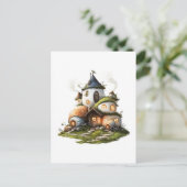 Gezellige Snail Shell Cottages Briefkaart (Staand voorkant)