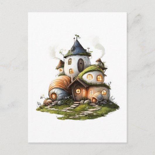 Gezellige Snail Shell Cottages Briefkaart (Voorkant)