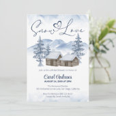 Gezellige sneeuw in de liefde Waterverf Winter Vri Kaart (Staand voorkant)