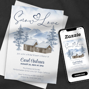 Gezellige sneeuw in de liefde Waterverf Winter Vri Kaart