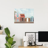 Gezellige Stad Poster (Thuiskantoor)