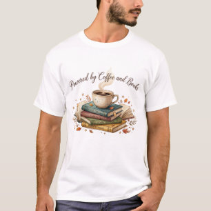 Gezellige sticker met 'Gedreven door koffie en boe T-shirt