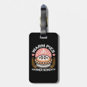 Gezellige taart illustratie: warme taarten warmere bagagelabel (Achterkant verticaal)