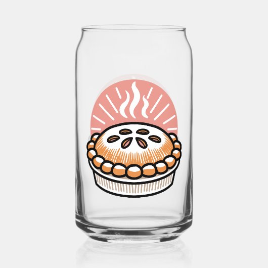 Gezellige taart illustratie: warme taarten warmere blikvorm glas (Voorkant)