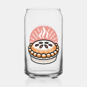 Gezellige taart illustratie: warme taarten warmere blikvorm glas (Achterkant)