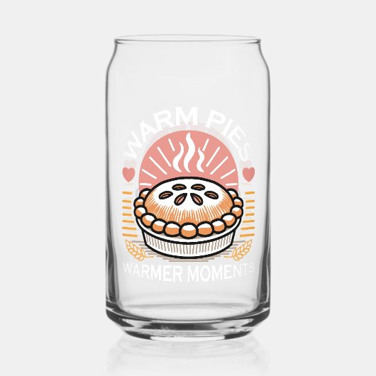 Gezellige taart illustratie: warme taarten warmere blikvorm glas (Achterkant)