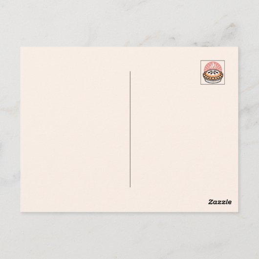 Gezellige taart illustratie: warme taarten warmere briefkaart (Achterkant)