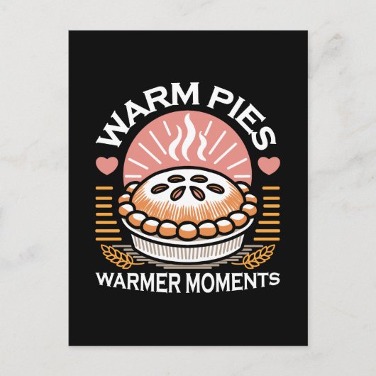 Gezellige taart illustratie: warme taarten warmere briefkaart (Voorkant)