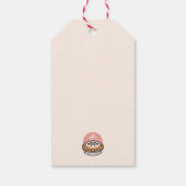 Gezellige taart illustratie: warme taarten warmere cadeaulabel (Achterkant)