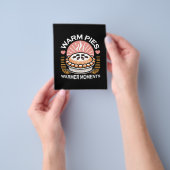 Gezellige taart illustratie: warme taarten warmere flyer (Hand)