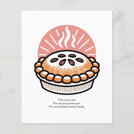 Gezellige taart illustratie: warme taarten warmere flyer (Achterkant)